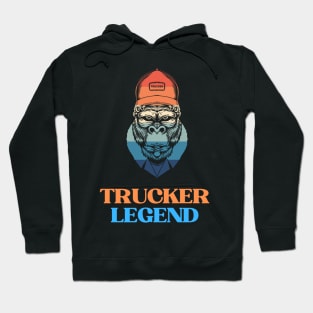 Husband Dad Trucker Legend Hoodie